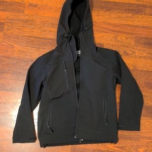 RPS Outdoor Black Hooded Zip Jacket Sz 8 Unisex